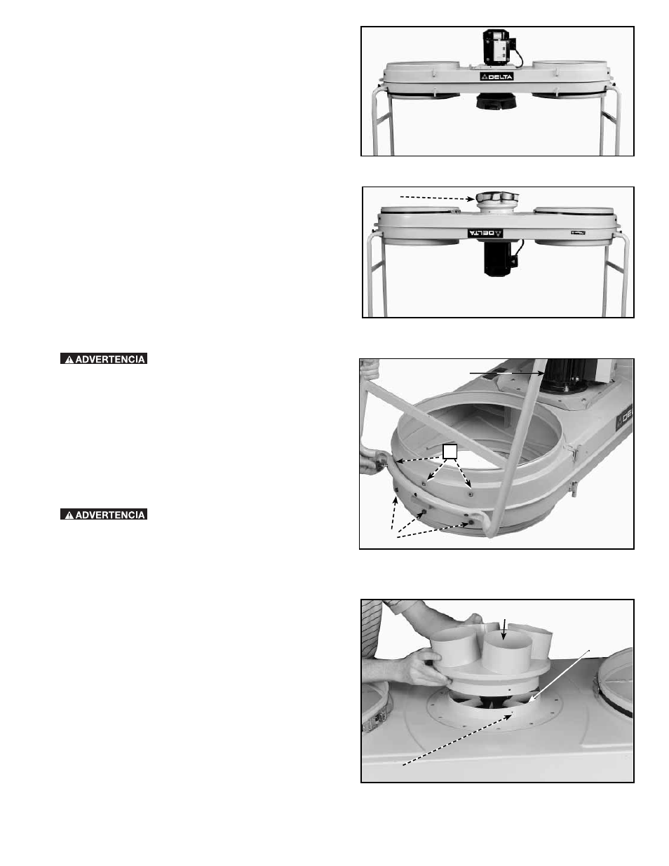 Instalación alternativa, Cómo conectar los orificios de admisión de polvo | Epson 50-764 User Manual | Page 37 / 44