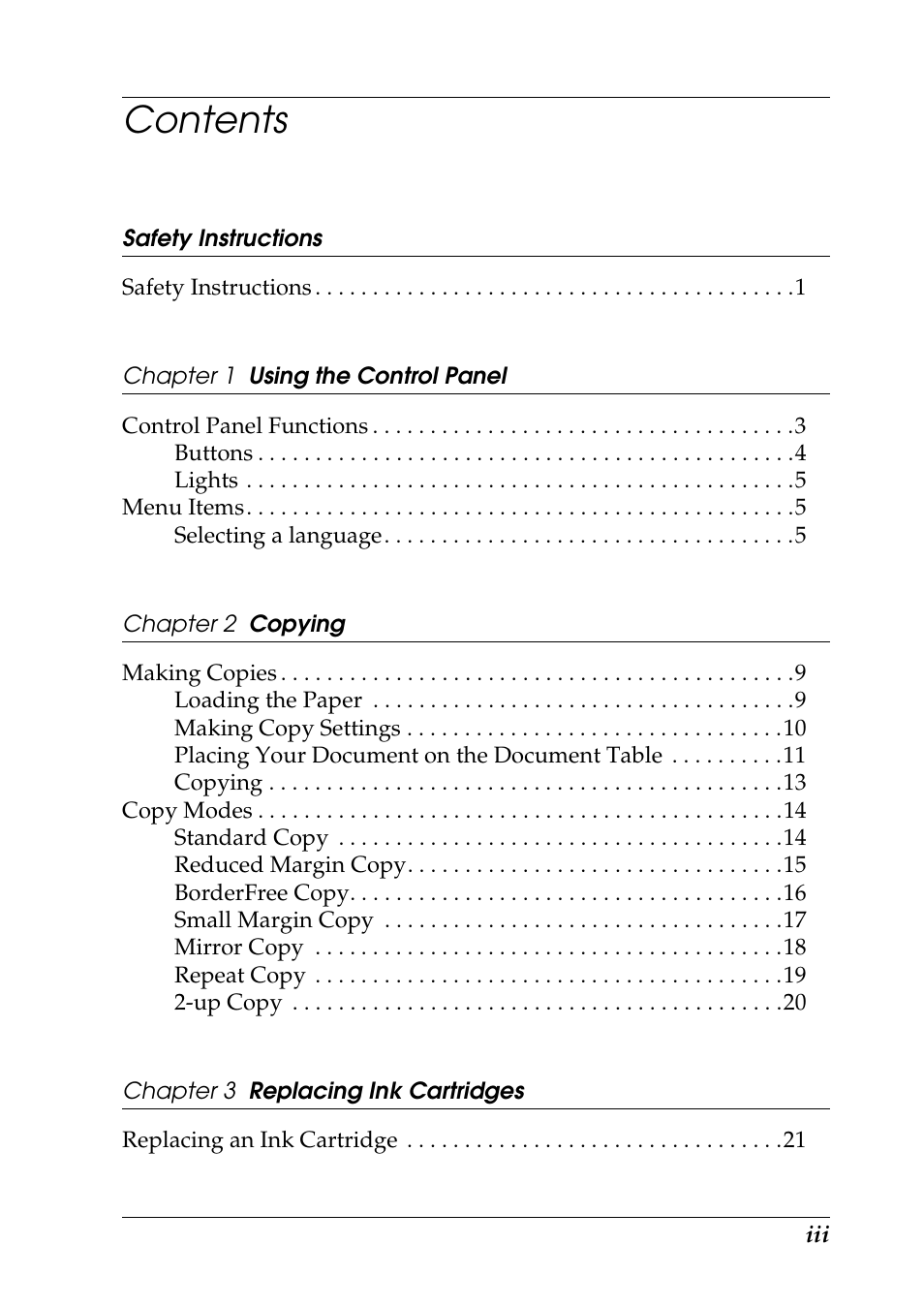 Epson Stylus CX3100 User Manual | Page 6 / 57