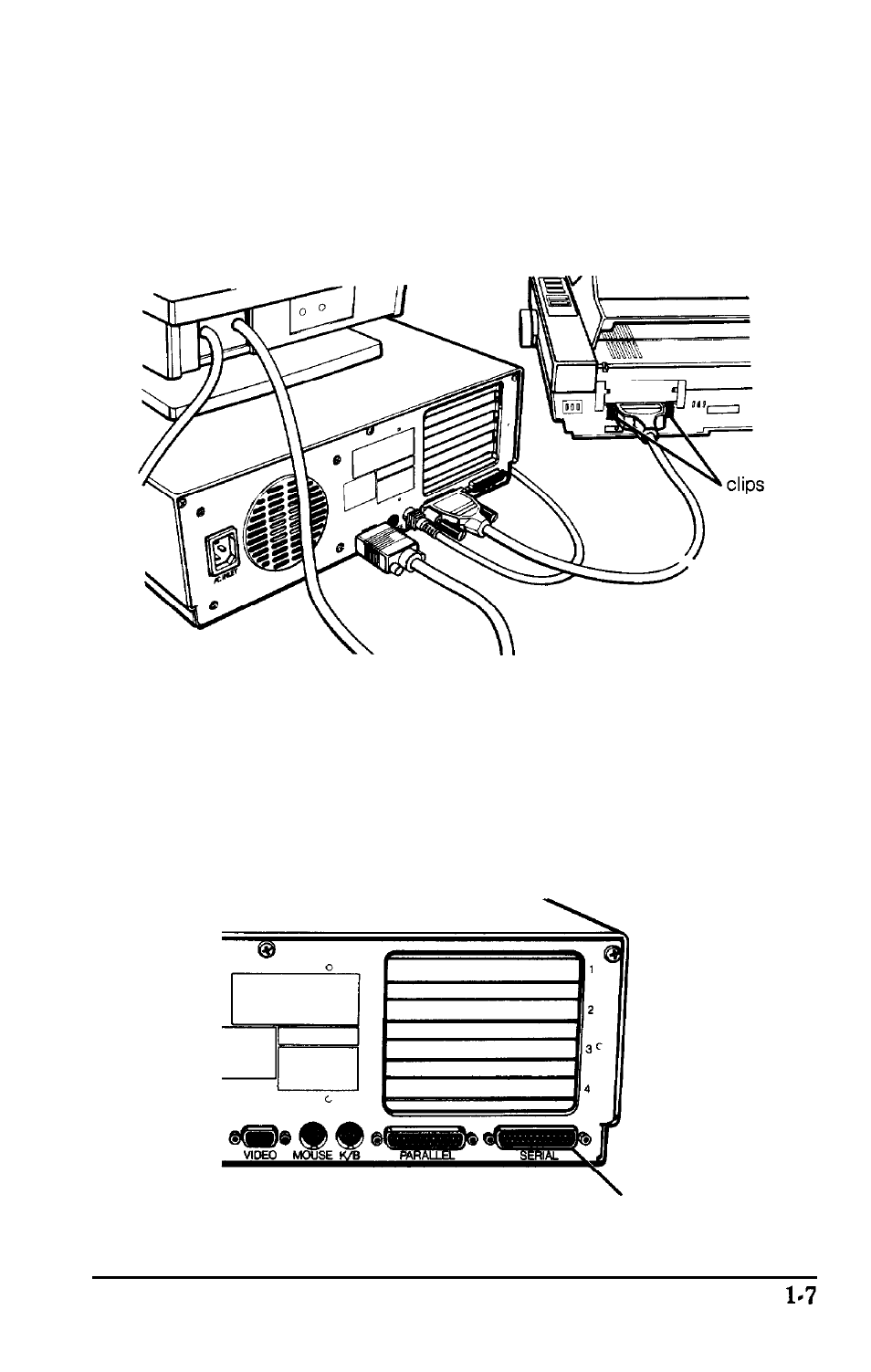 Connecting to the serial interface, Setting up your system | Epson Equity Ie Q50188015-1 User Manual | Page 20 / 147