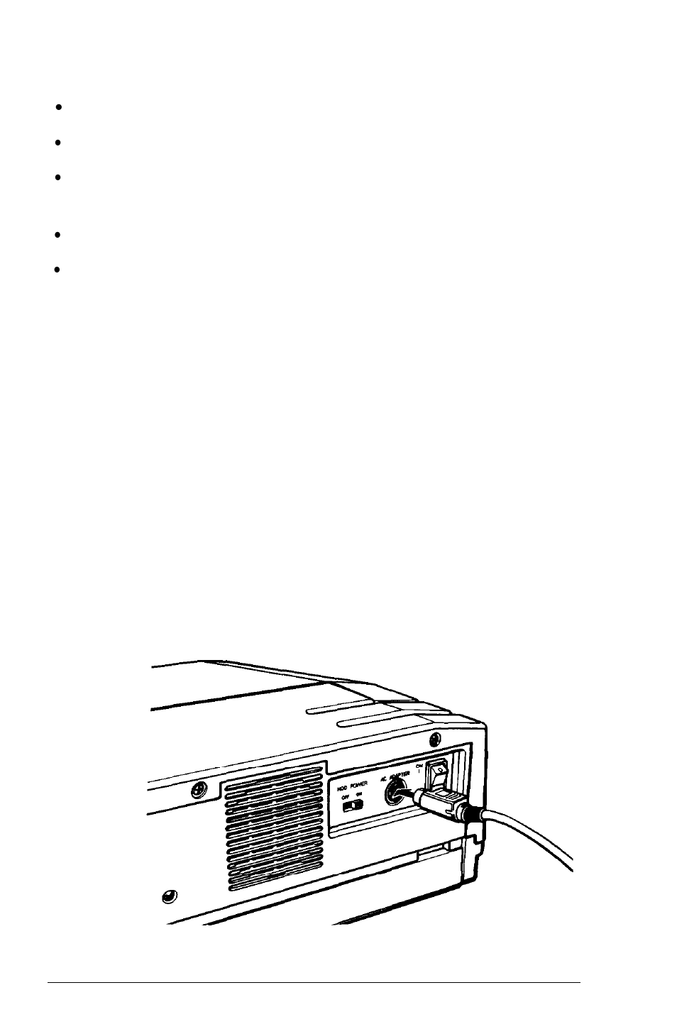 Connecting the ac adapter | Epson LT-286 User Manual | Page 15 / 188