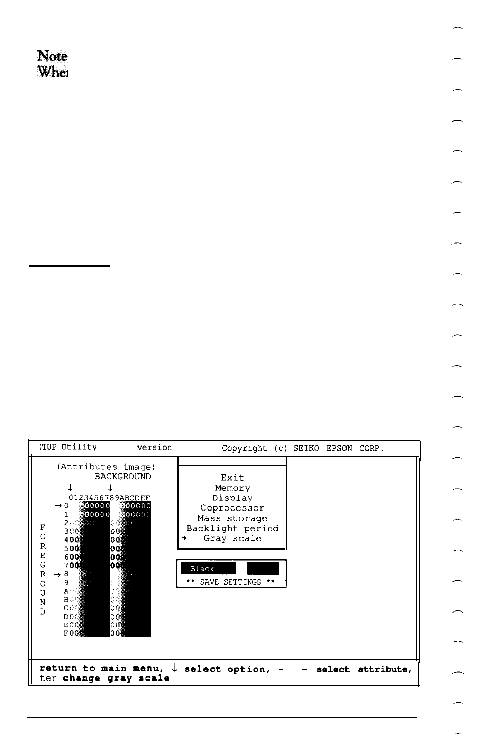 Gray scale, Enter | Epson LT-286 User Manual | Page 44 / 188