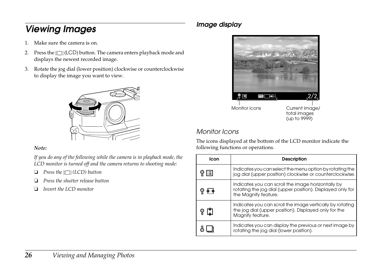 Viewing images | Epson R-D1s User Manual | Page 26 / 48