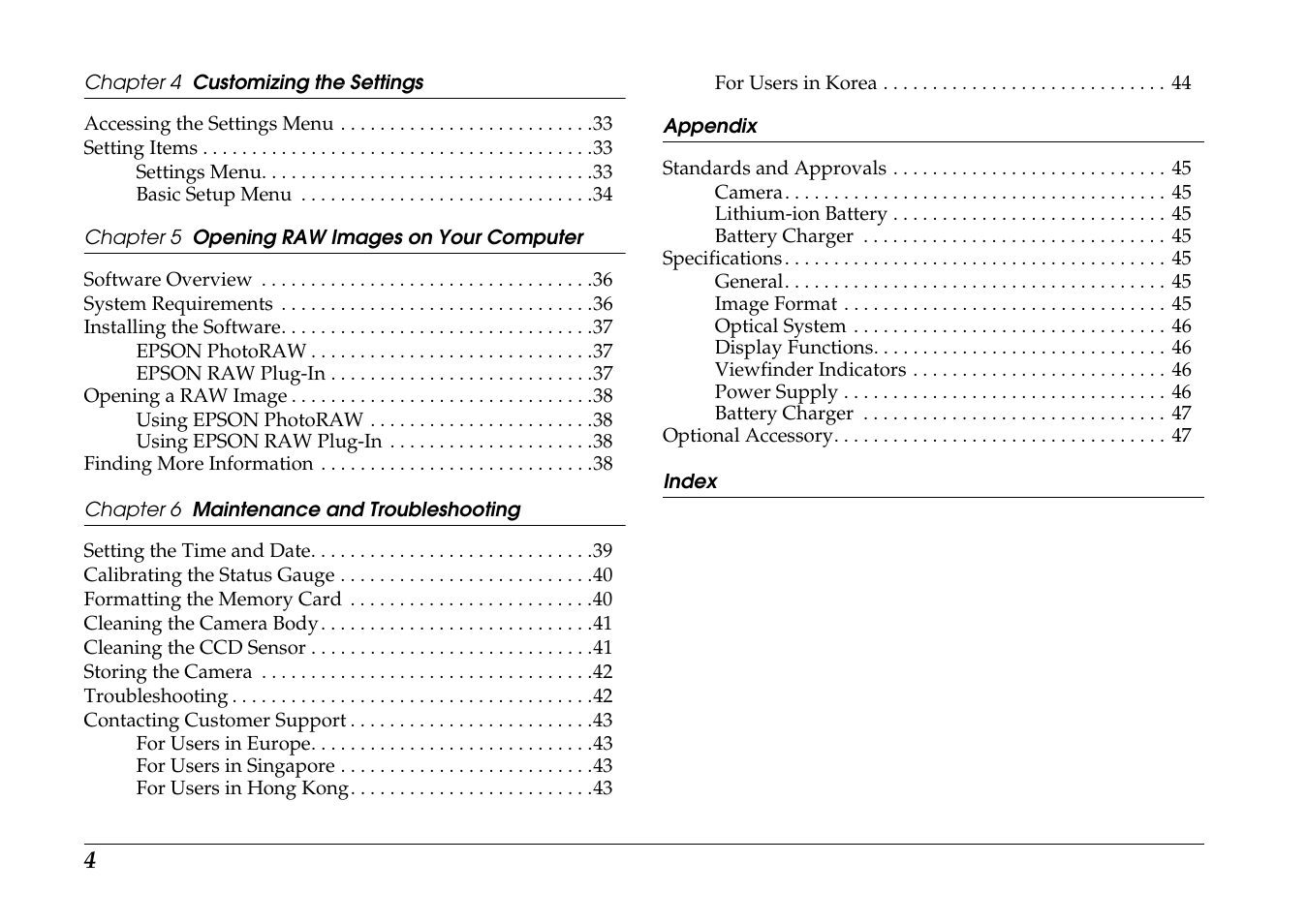 Epson R-D1s User Manual | Page 4 / 48