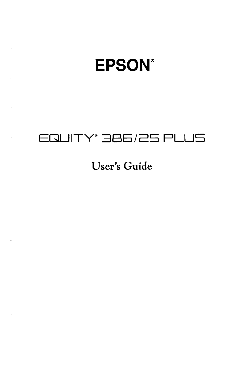 Epson 386/25 User Manual | Page 3 / 326