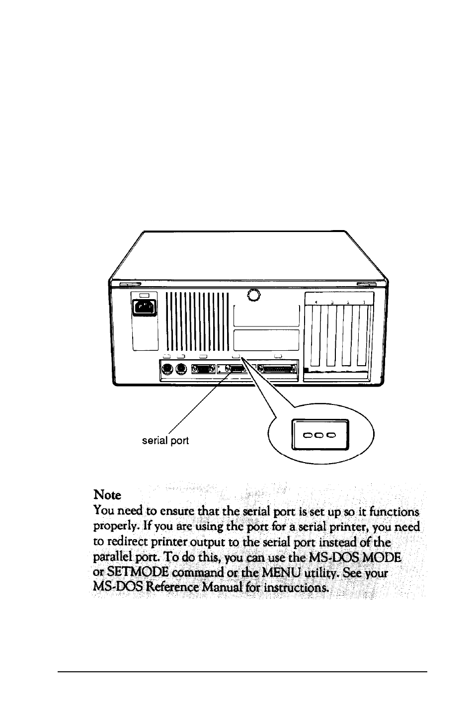 Using the serial interface | Epson 386/25 User Manual | Page 31 / 326