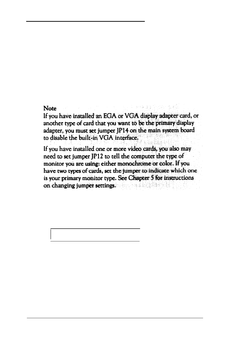 Setting the display adapter type | Epson 386/25 User Manual | Page 45 / 326