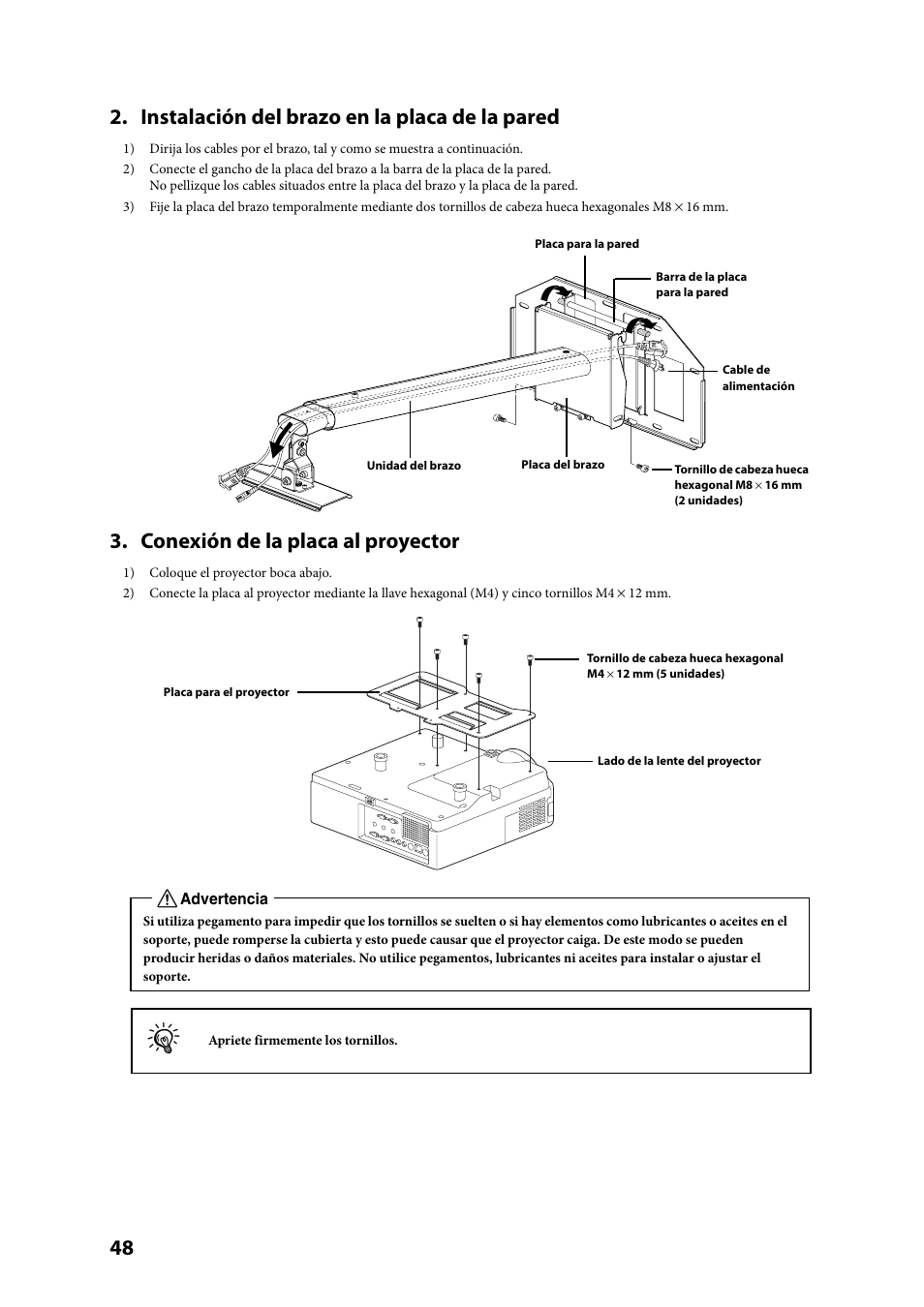 Conexión de la placa al proyector | Epson ELPMB24 User Manual | Page 48 / 52