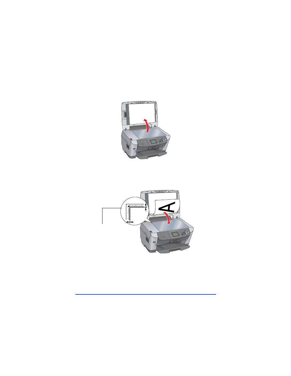 Placing your document | Epson Stylus Photo RX600 User Manual | Page 5 / 28