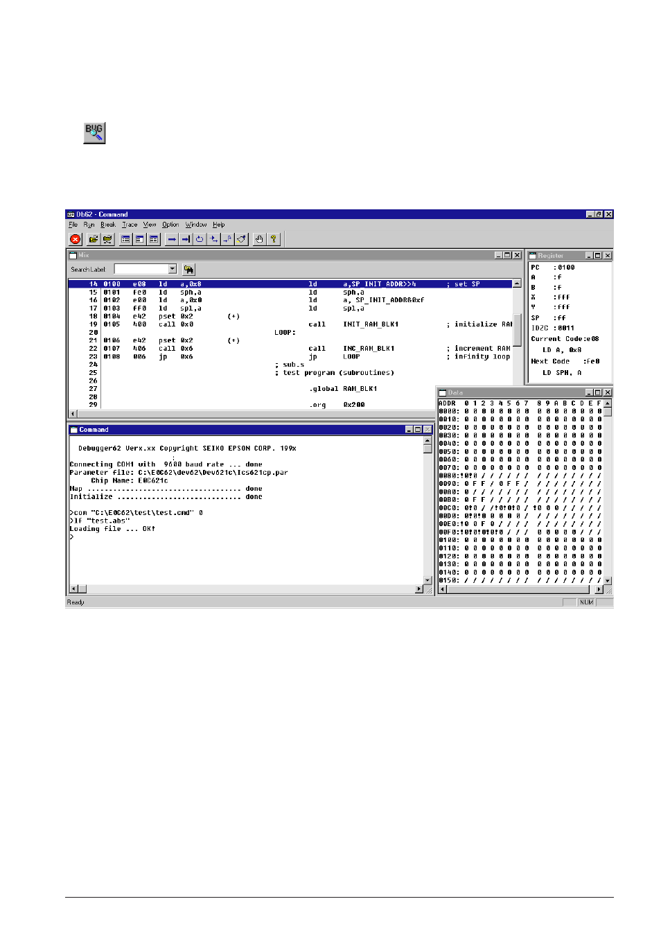 6 debugging | Epson S5U1C62000A User Manual | Page 25 / 255