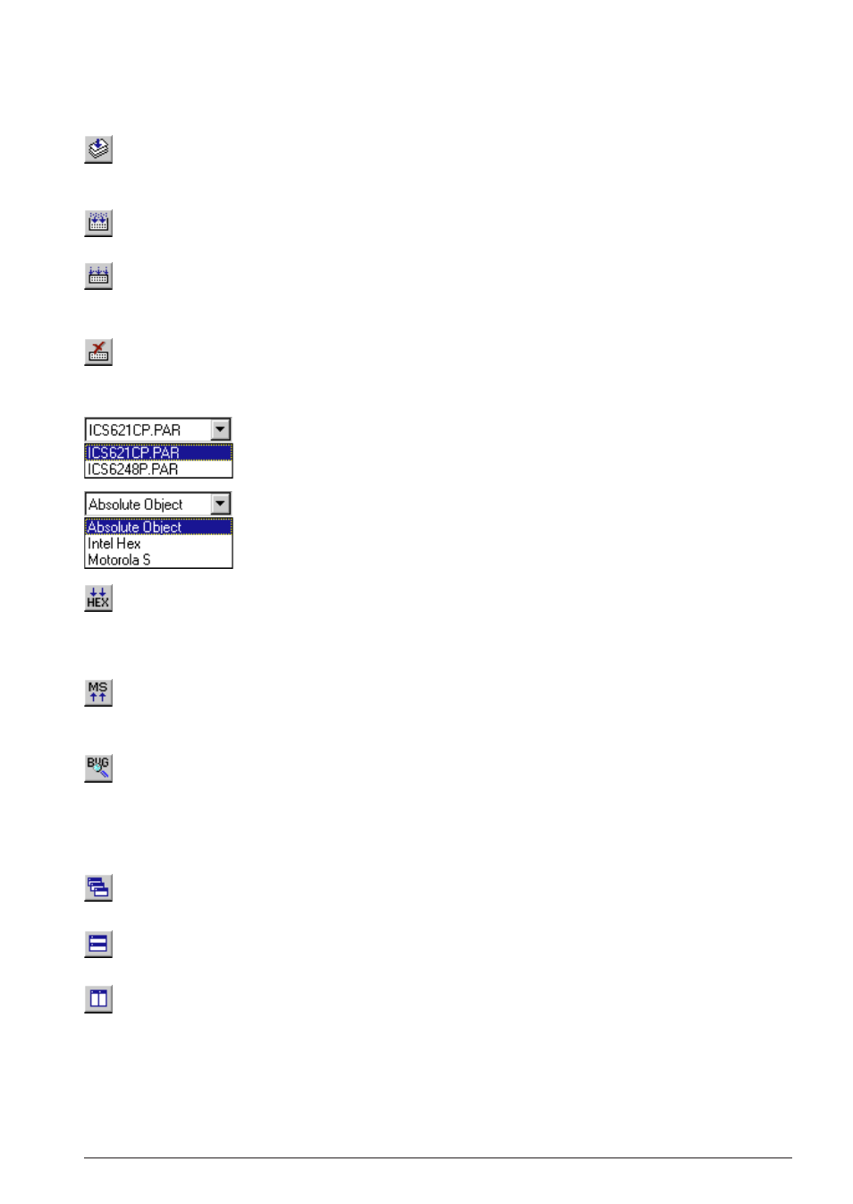 2 build toolbar, 3 window toolbar | Epson S5U1C62000A User Manual | Page 33 / 255