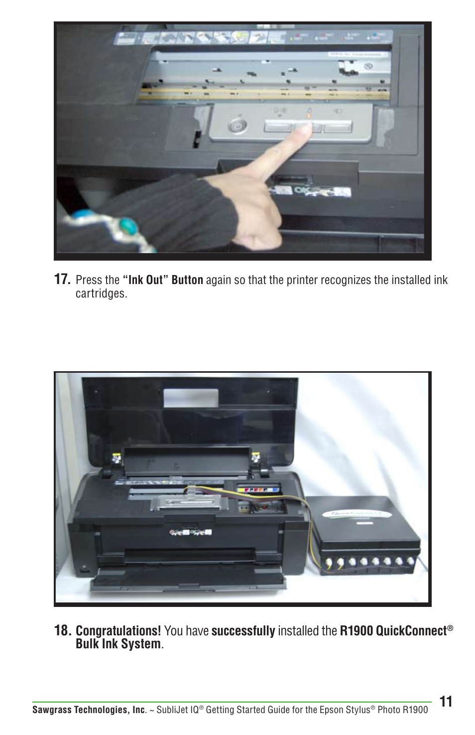 Bulk ink system | Epson STYLUS R1900 User Manual | Page 17 / 56