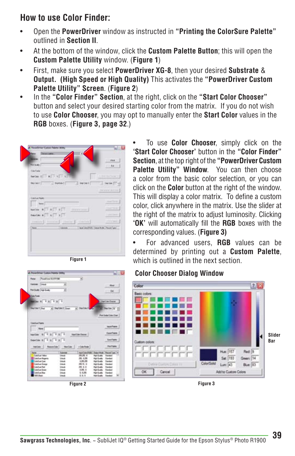 How to use color finder | Epson STYLUS R1900 User Manual | Page 45 / 56