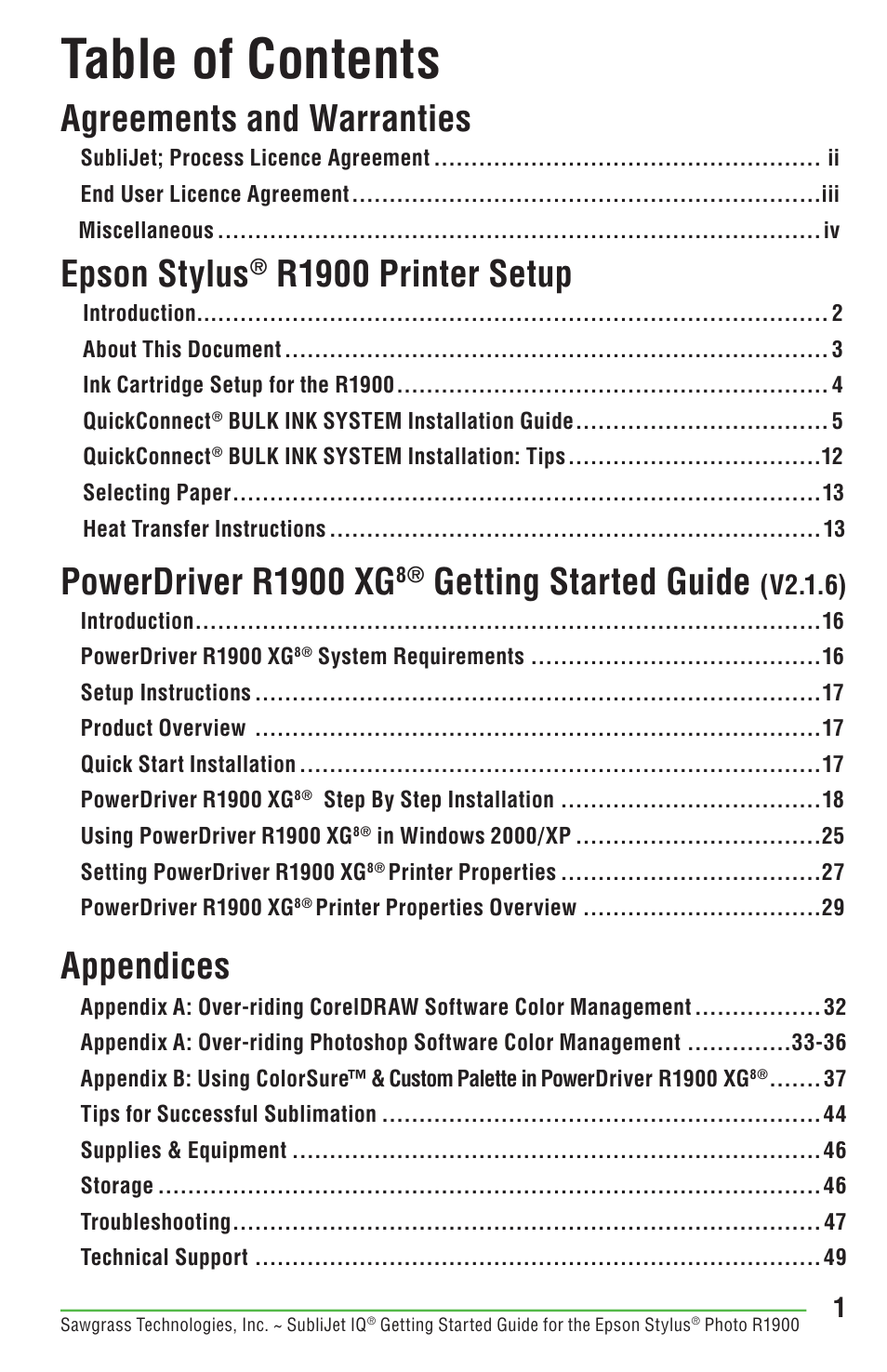 Epson STYLUS R1900 User Manual | Page 7 / 56