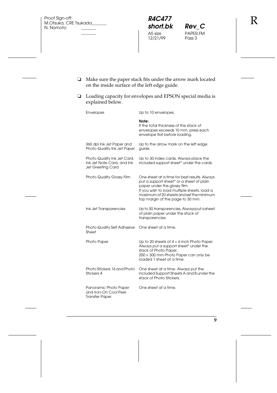 R4c477 short.bk rev_c | Epson 860 User Manual | Page 16 / 75