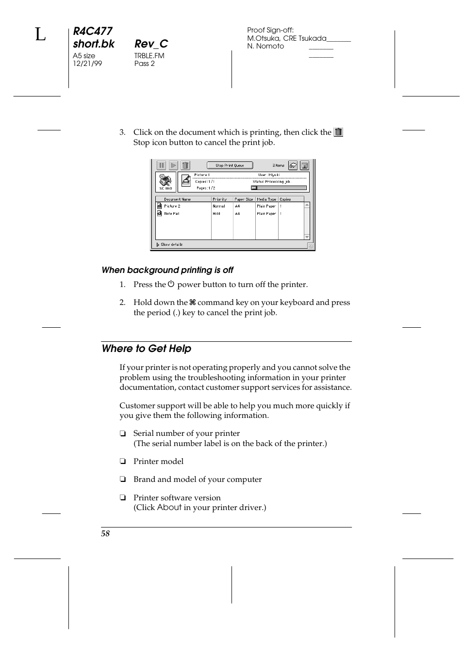 Where to get help, R4c477 short.bk rev_c | Epson 860 User Manual | Page 65 / 75