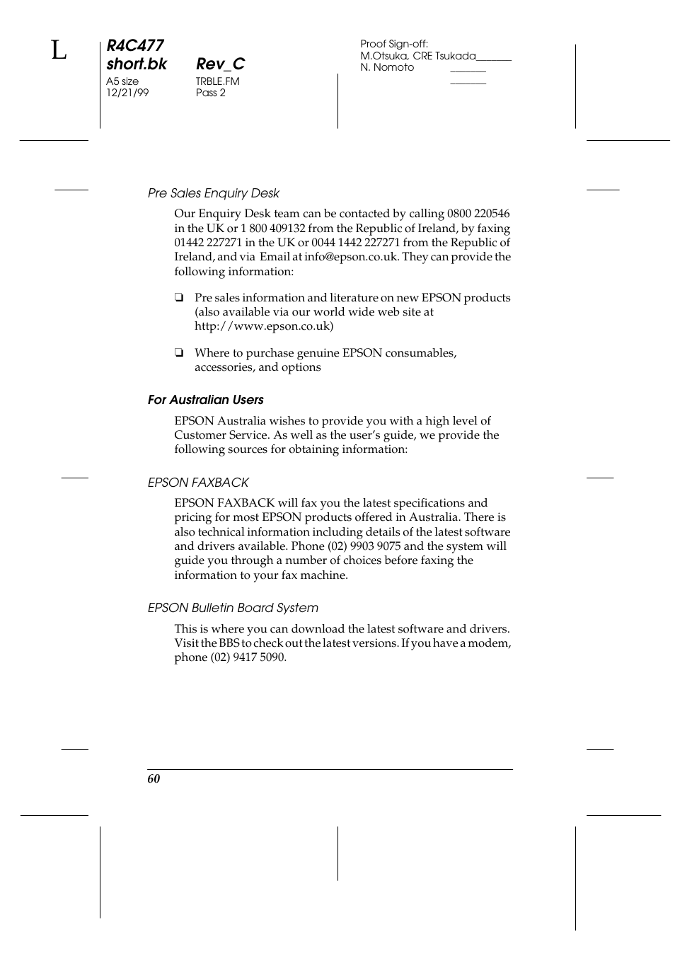 R4c477 short.bk rev_c | Epson 860 User Manual | Page 67 / 75