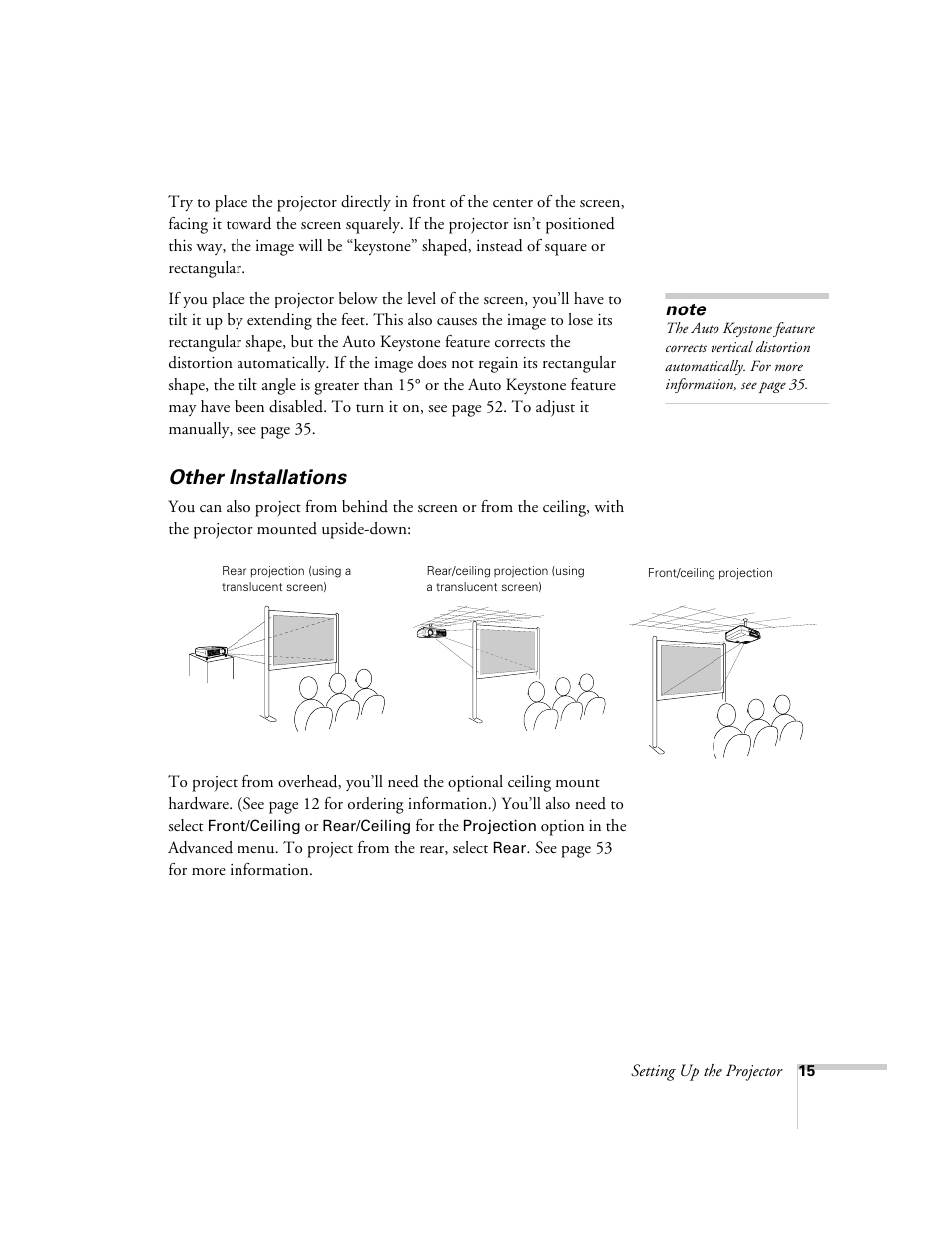 Other installations | Epson 54c User Manual | Page 15 / 106