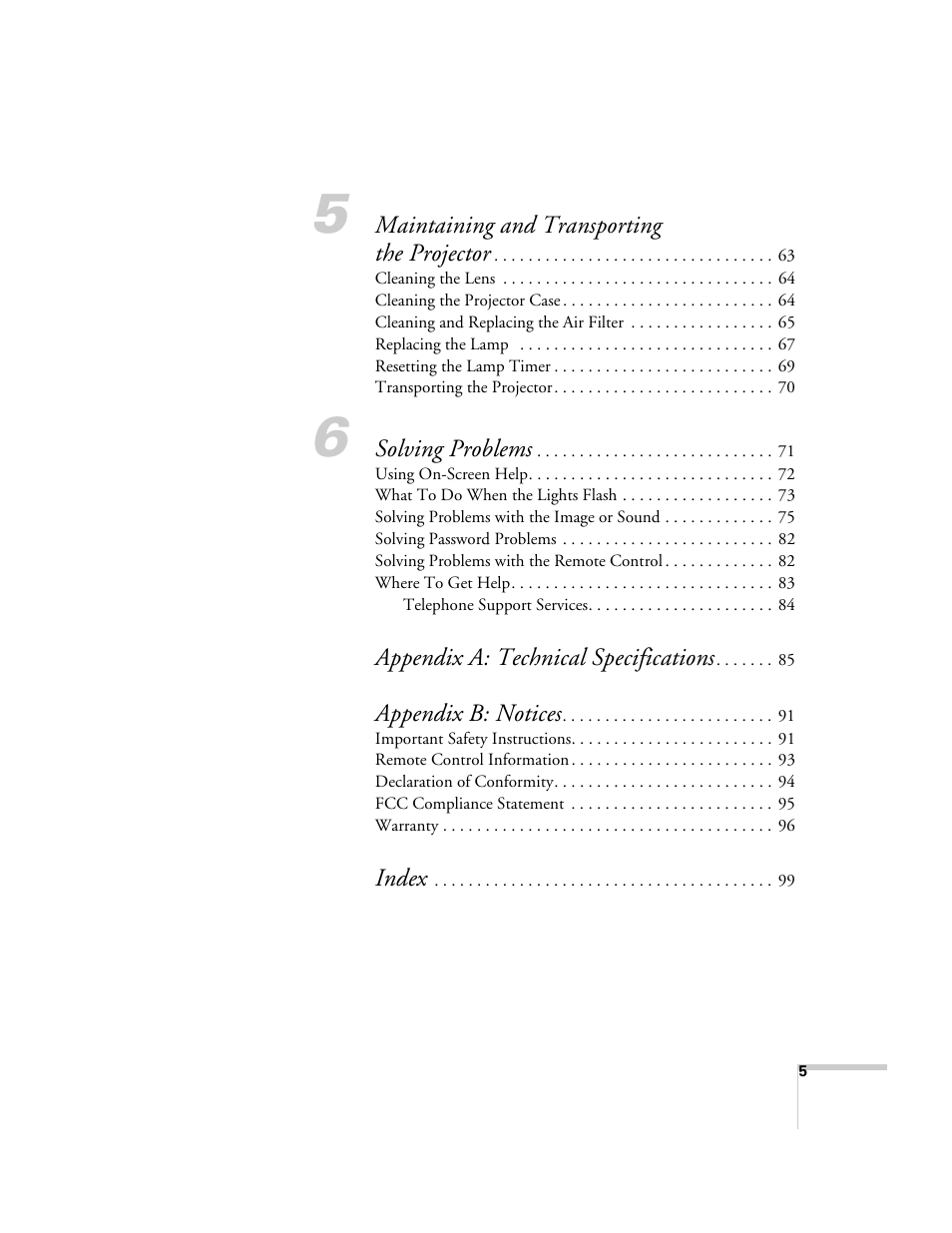 Epson 54c User Manual | Page 5 / 106