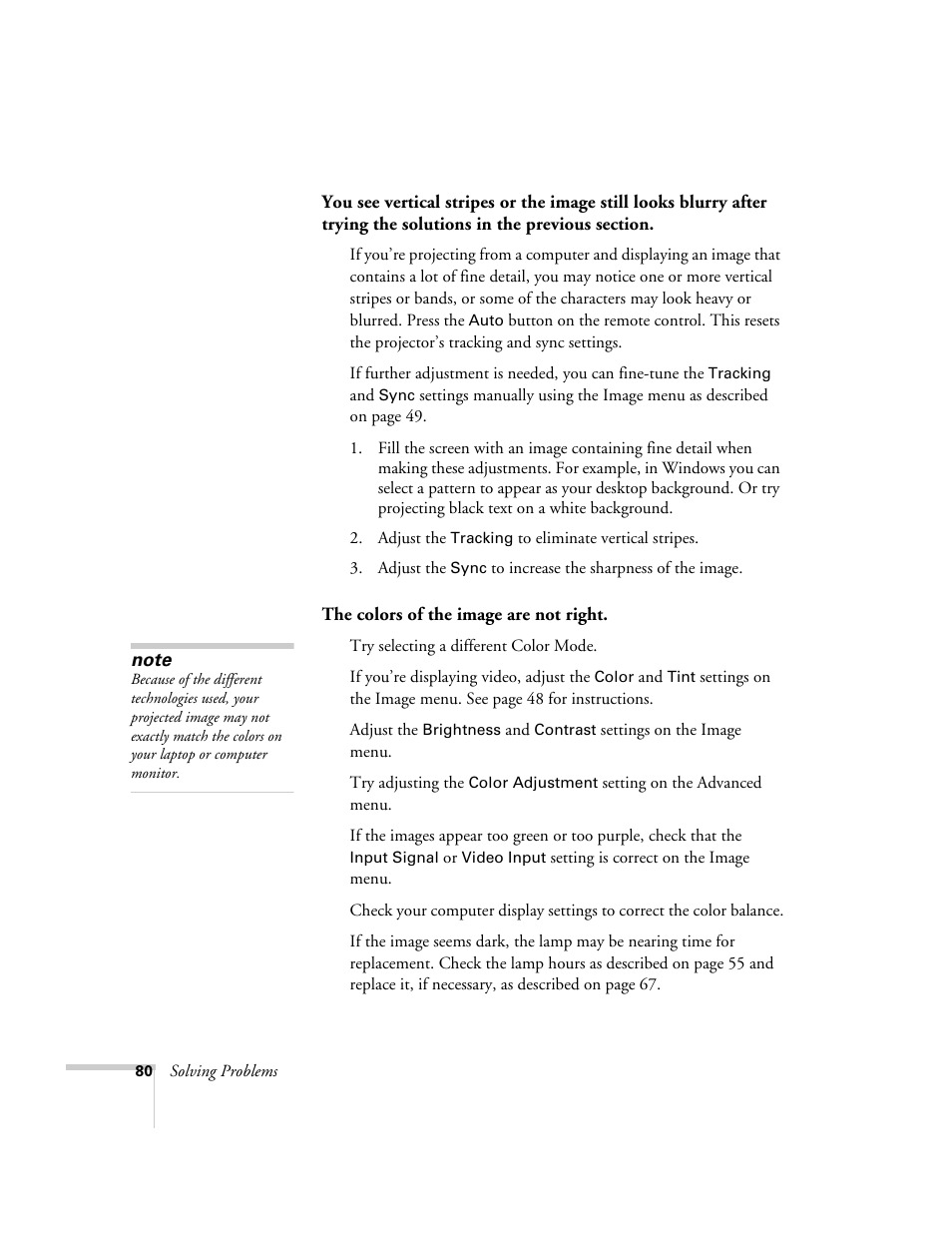 Epson 54c User Manual | Page 80 / 106