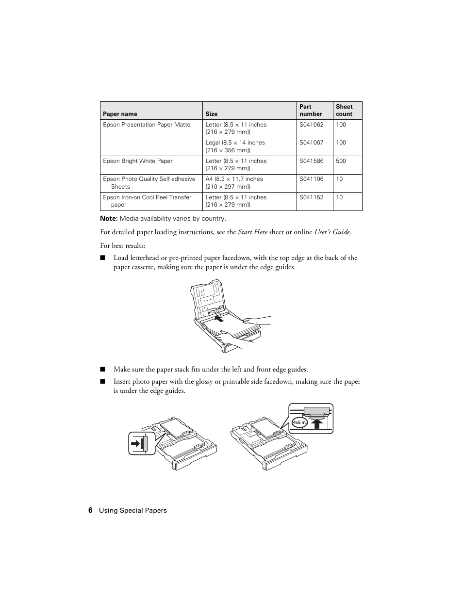 Epson Artisan 730 User Manual | Page 6 / 36