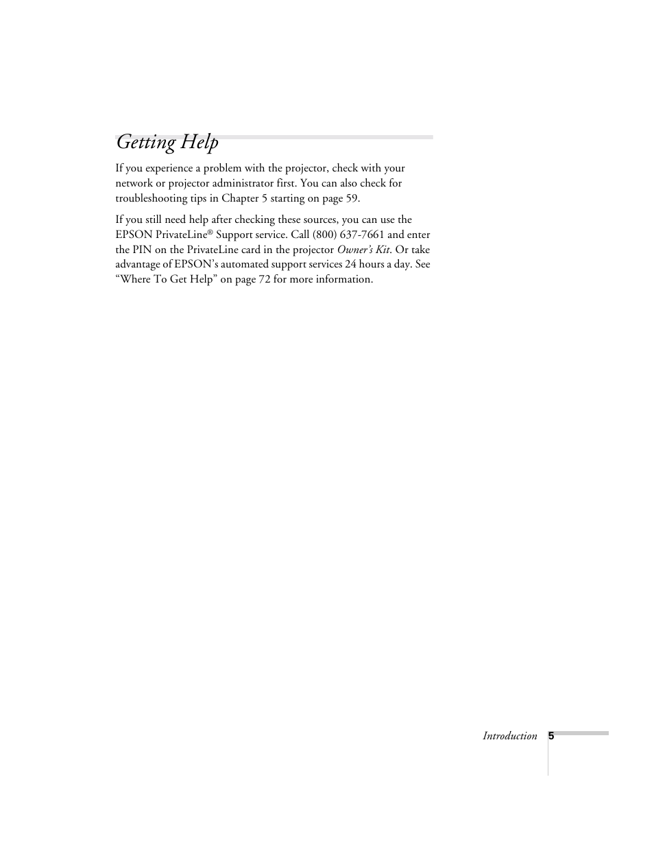 Getting help | Epson 8150i User Manual | Page 10 / 83