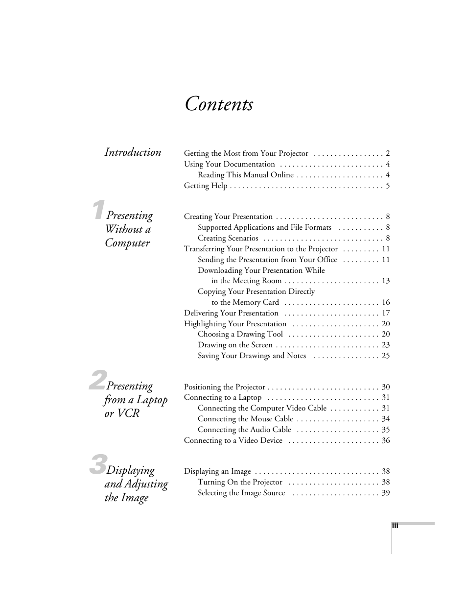 Epson 8150i User Manual | Page 4 / 83