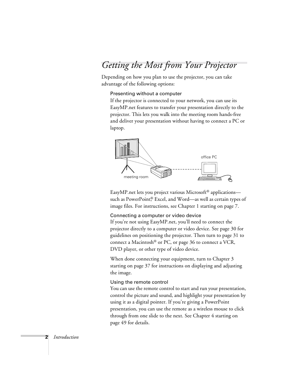 Getting the most from your projector | Epson 8150i User Manual | Page 7 / 83