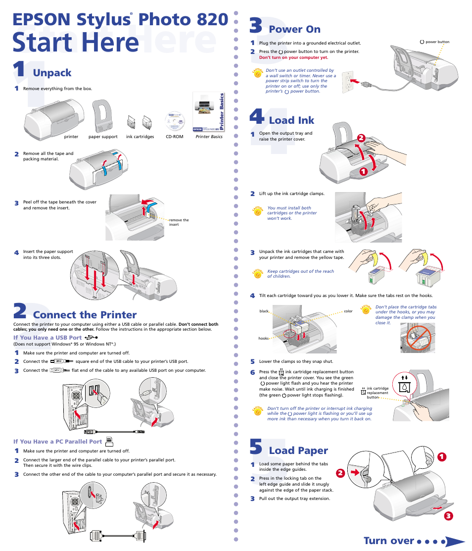 Epson Stylus Photo 820 User Manual | 2 pages