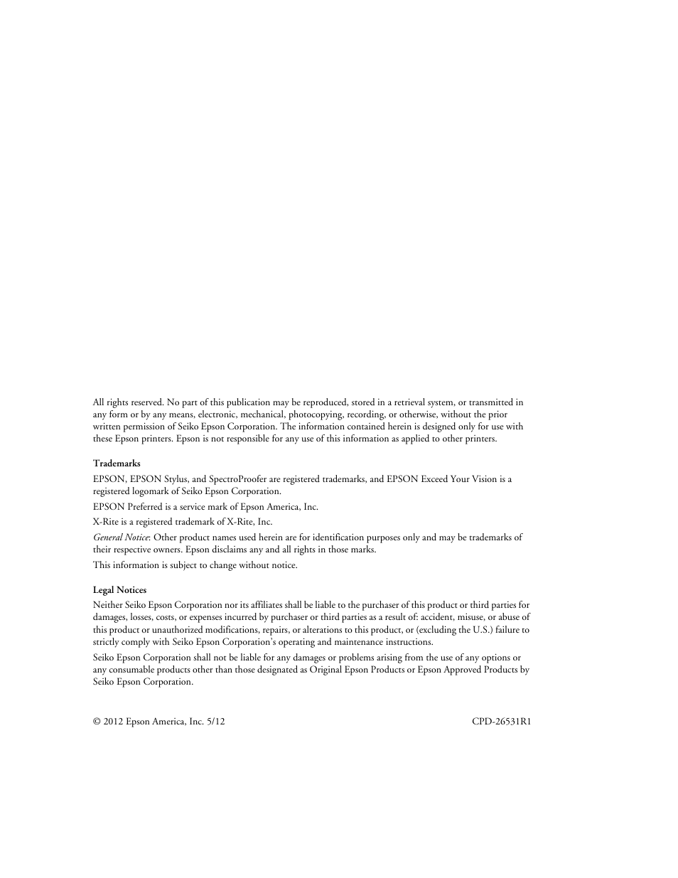 Epson Printer Accessories User Manual | Page 2 / 36