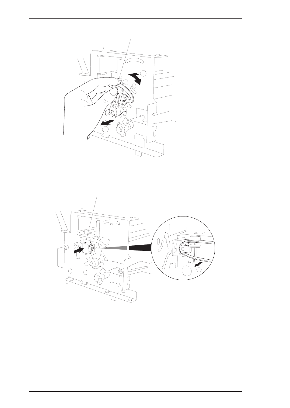 Figure 3-9. parallelism adjust lever removal, Figure 3-10. carriage unit removal | Epson 200 User Manual | Page 41 / 84