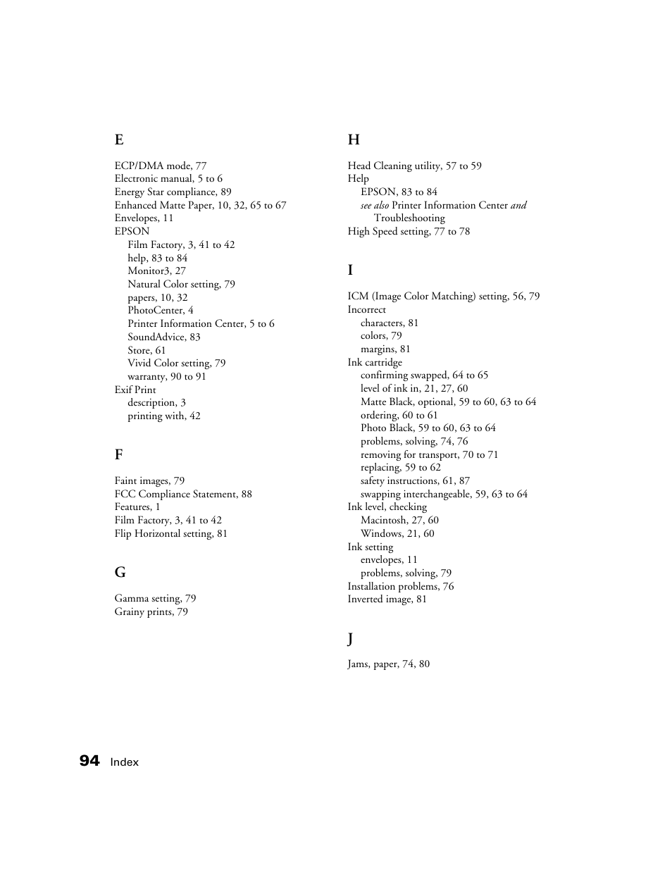 Epson 2200 User Manual | Page 100 / 106