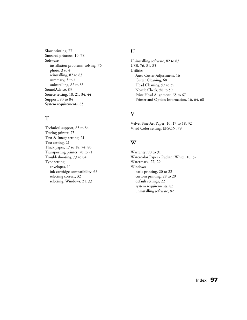 Epson 2200 User Manual | Page 103 / 106