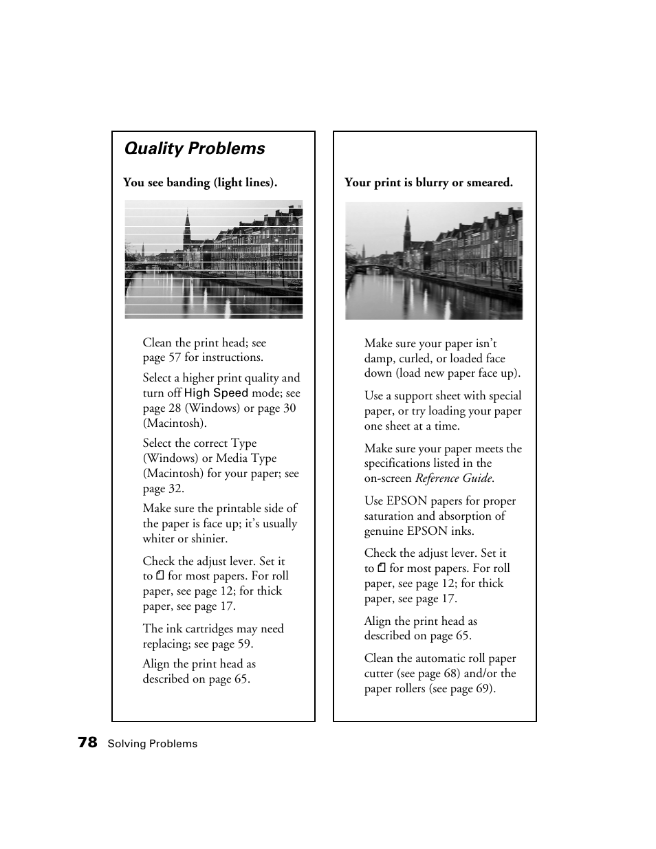 Quality problems | Epson 2200 User Manual | Page 84 / 106