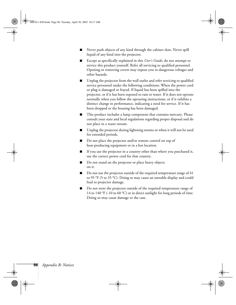 Epson 811p User Manual | Page 102 / 119