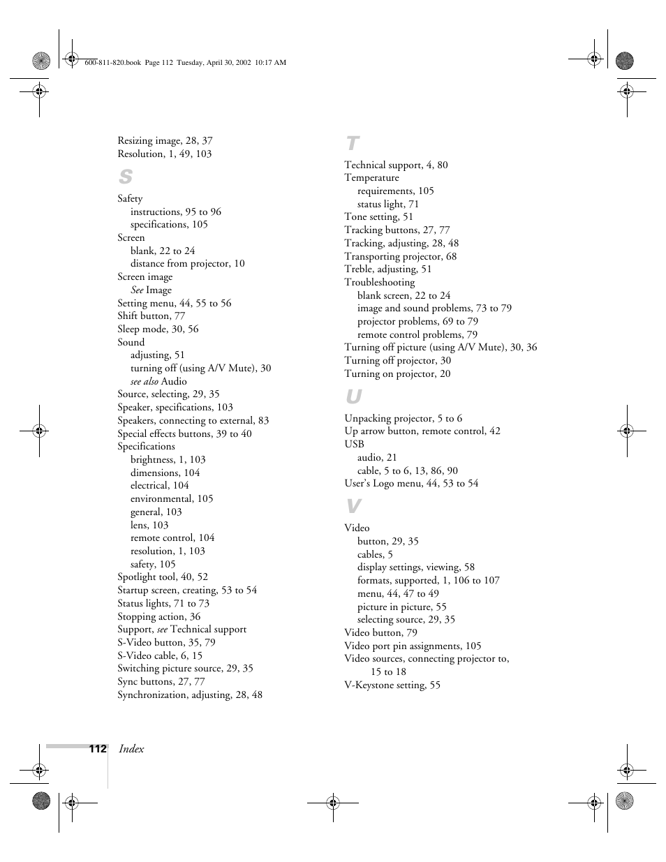 Epson 811p User Manual | Page 118 / 119