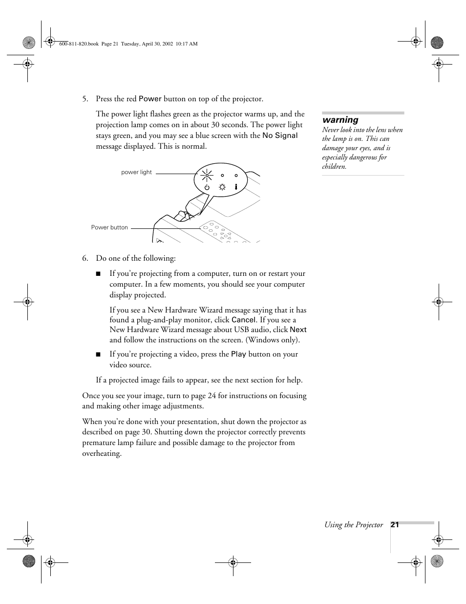 Epson 811p User Manual | Page 27 / 119