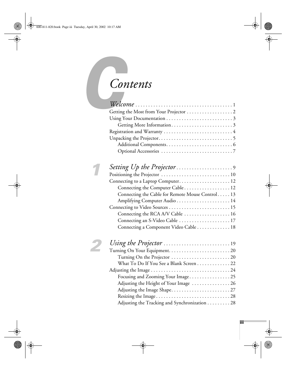 Epson 811p User Manual | Page 3 / 119