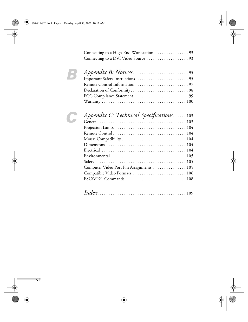 Epson 811p User Manual | Page 6 / 119