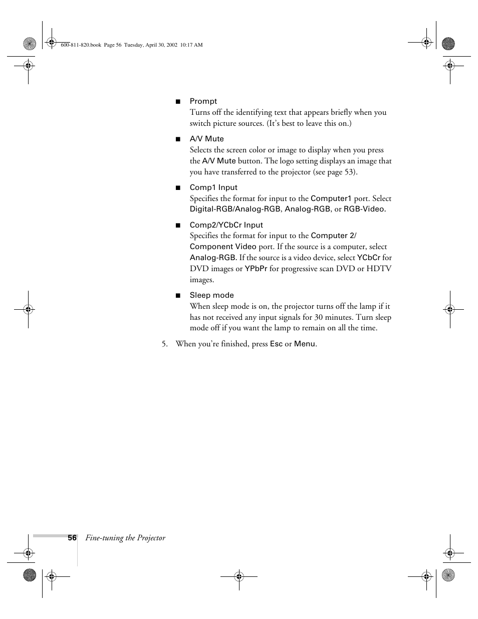 Epson 811p User Manual | Page 62 / 119