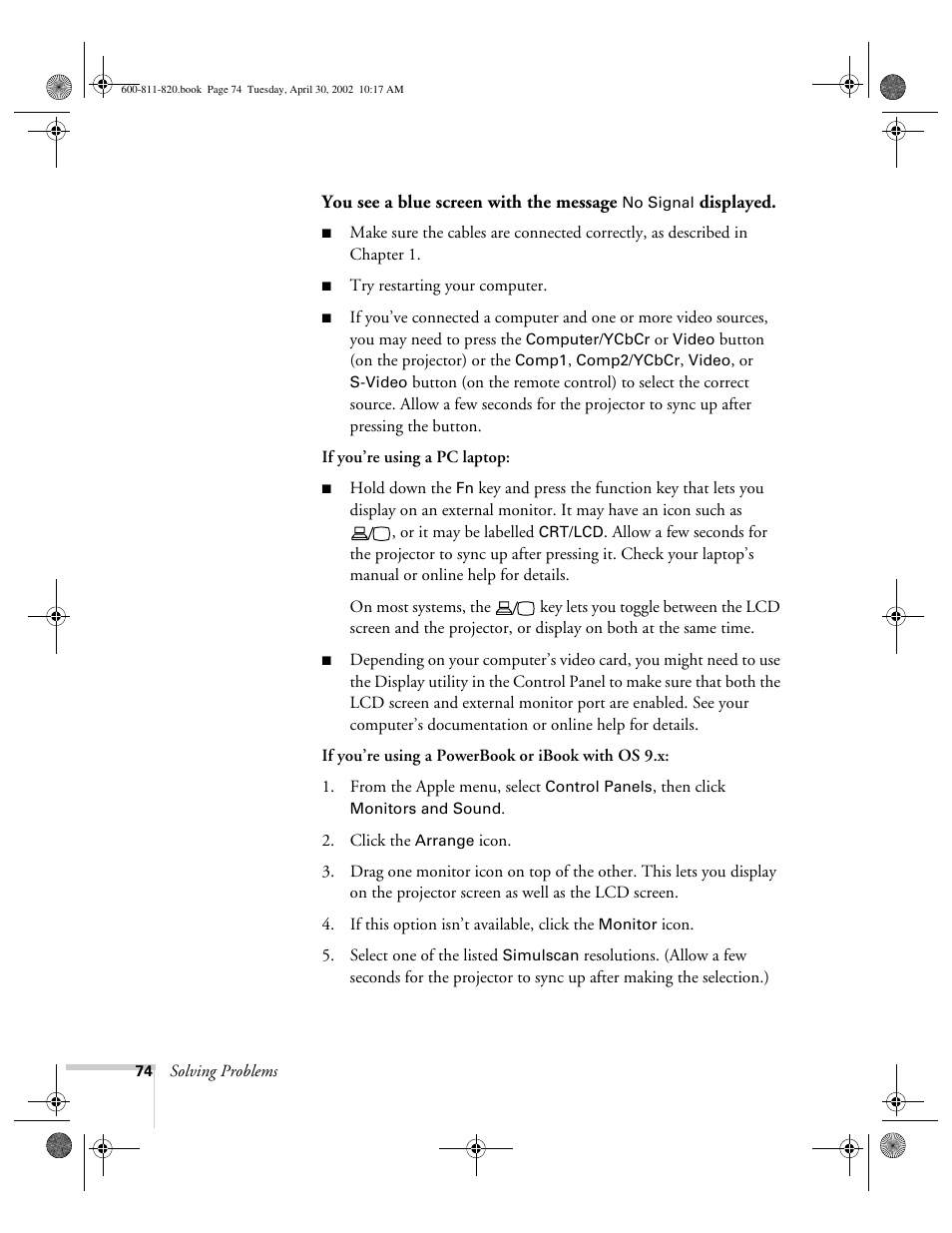 Epson 811p User Manual | Page 80 / 119