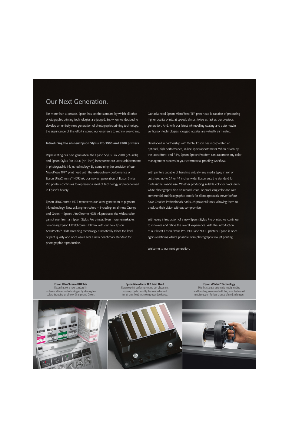 Our next generation | Epson STYLUS 9900 User Manual | Page 2 / 8