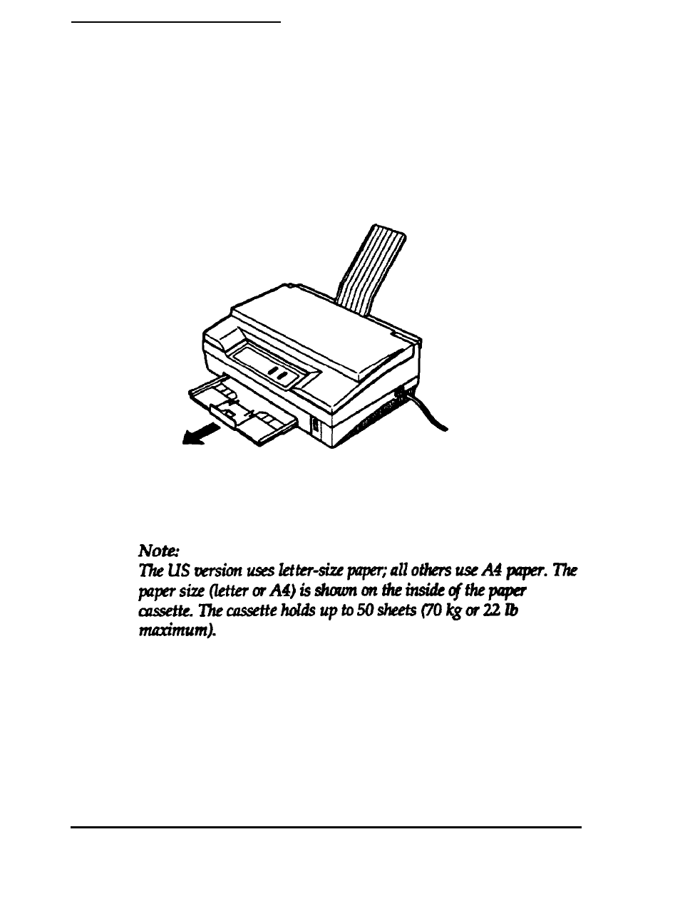 Running the self test, Loading paper into the paper cassette, Loading paper into the | Epson 3260 User Manual | Page 28 / 116