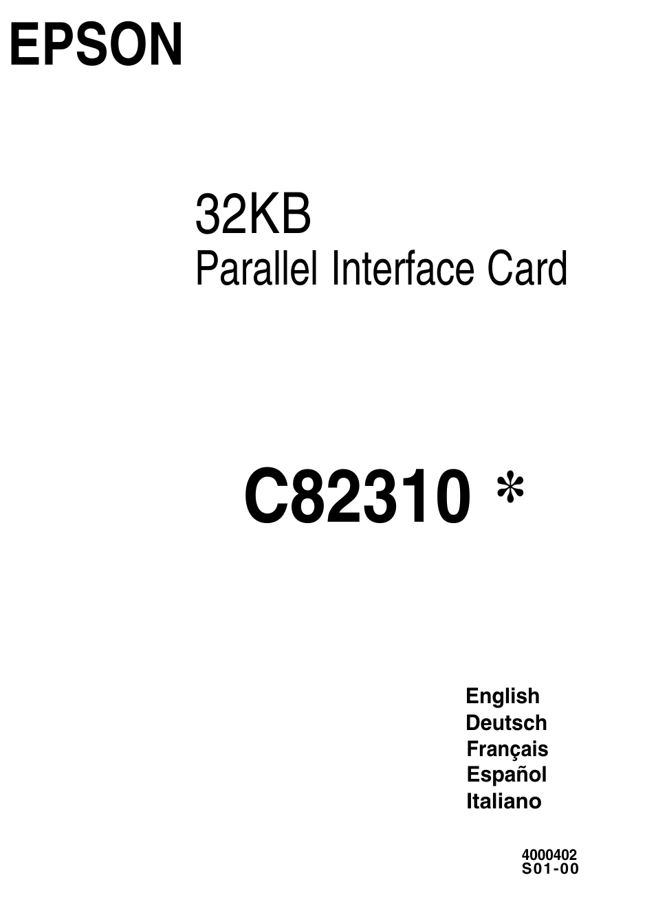 Epson C82310 User Manual | 21 pages