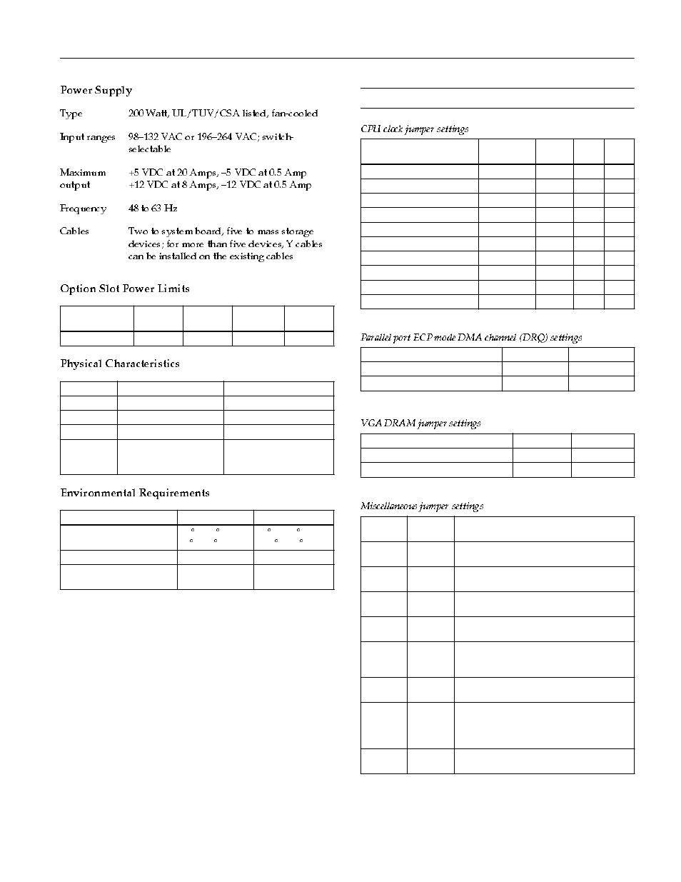 Jumper settings, Epson actionpc and actiontower 8600 | Epson 8600 User Manual | Page 3 / 10