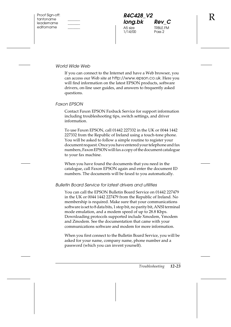 Epson 2000 User Manual | Page 185 / 231