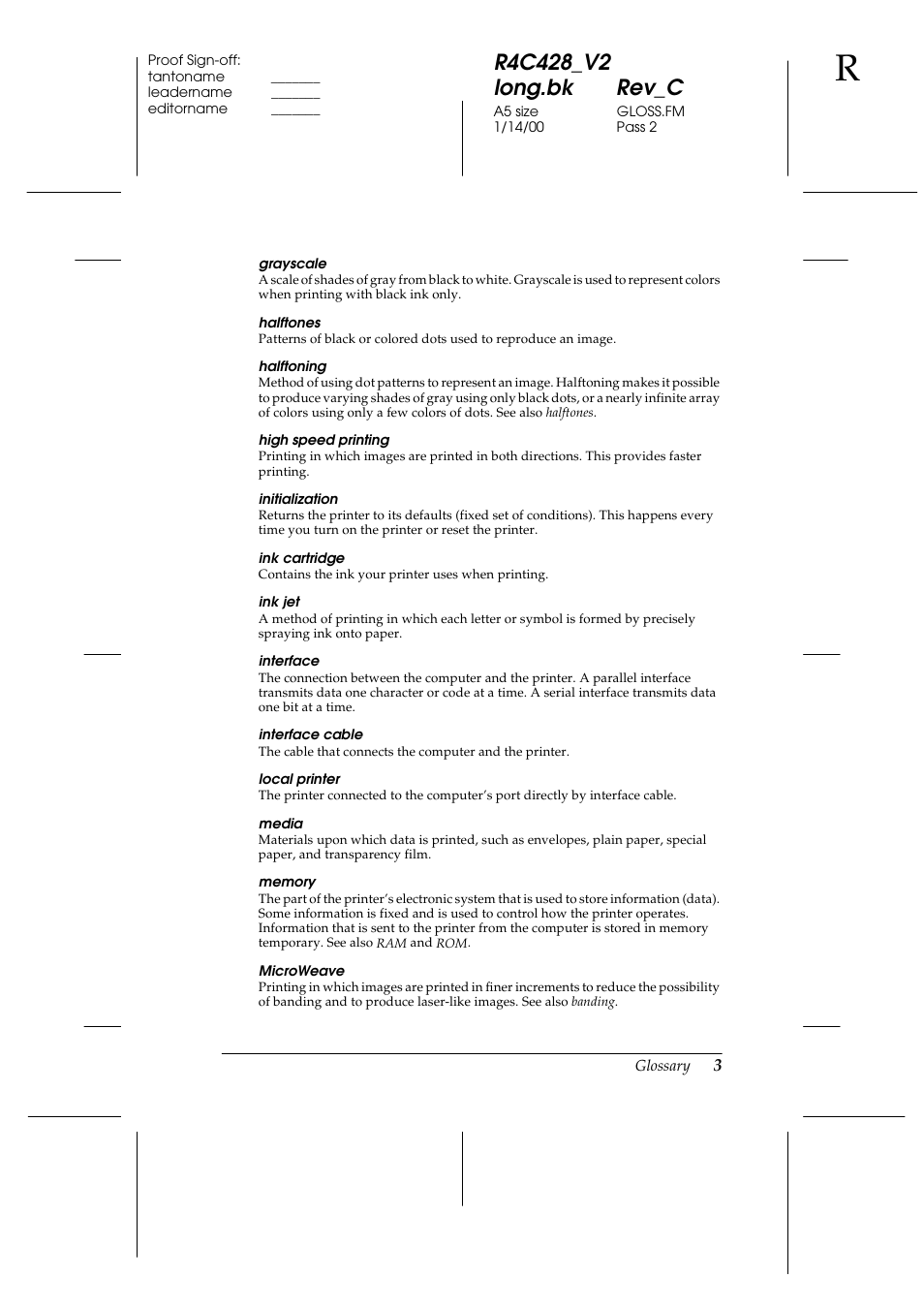 Epson 2000 User Manual | Page 223 / 231