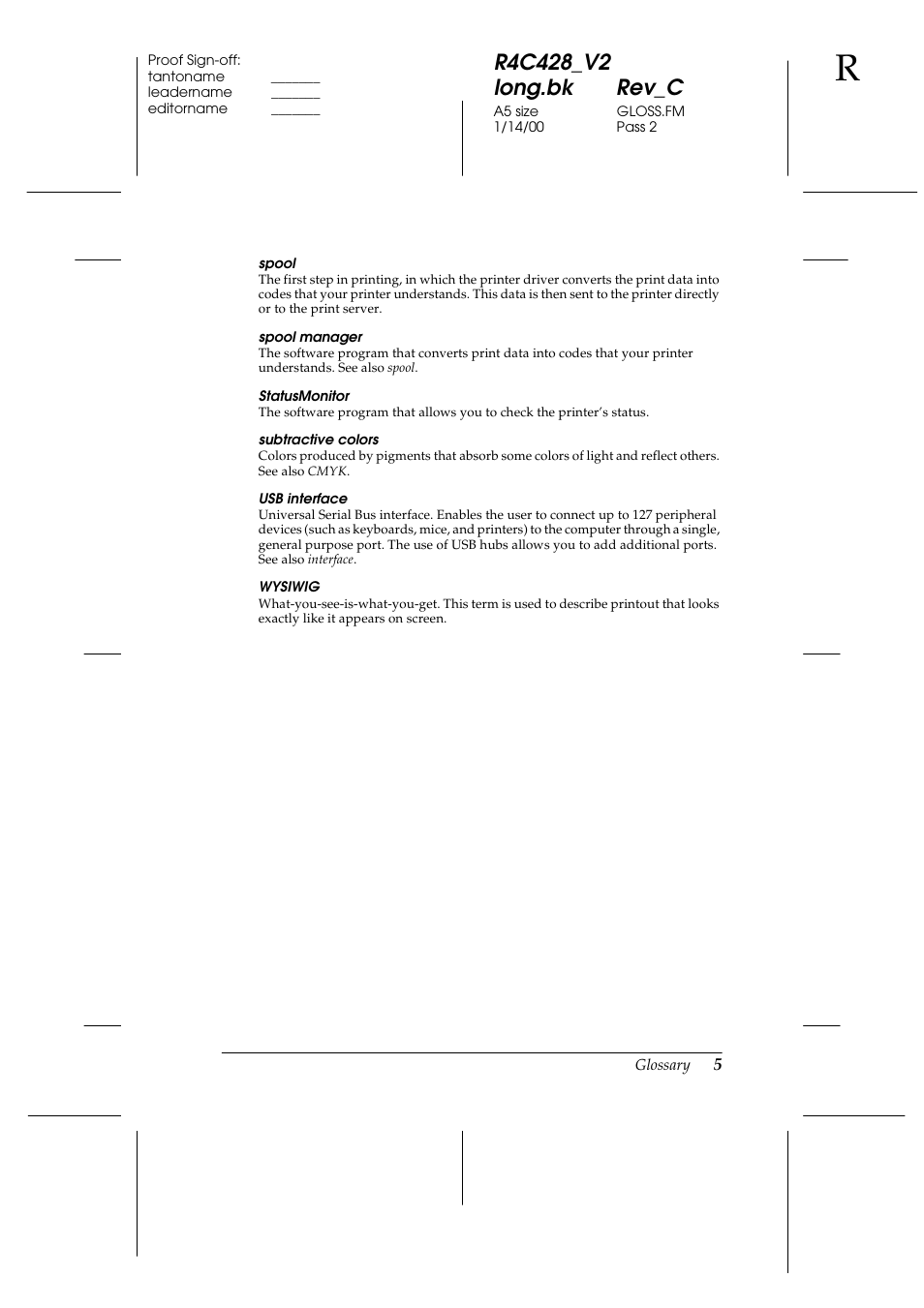 Epson 2000 User Manual | Page 225 / 231