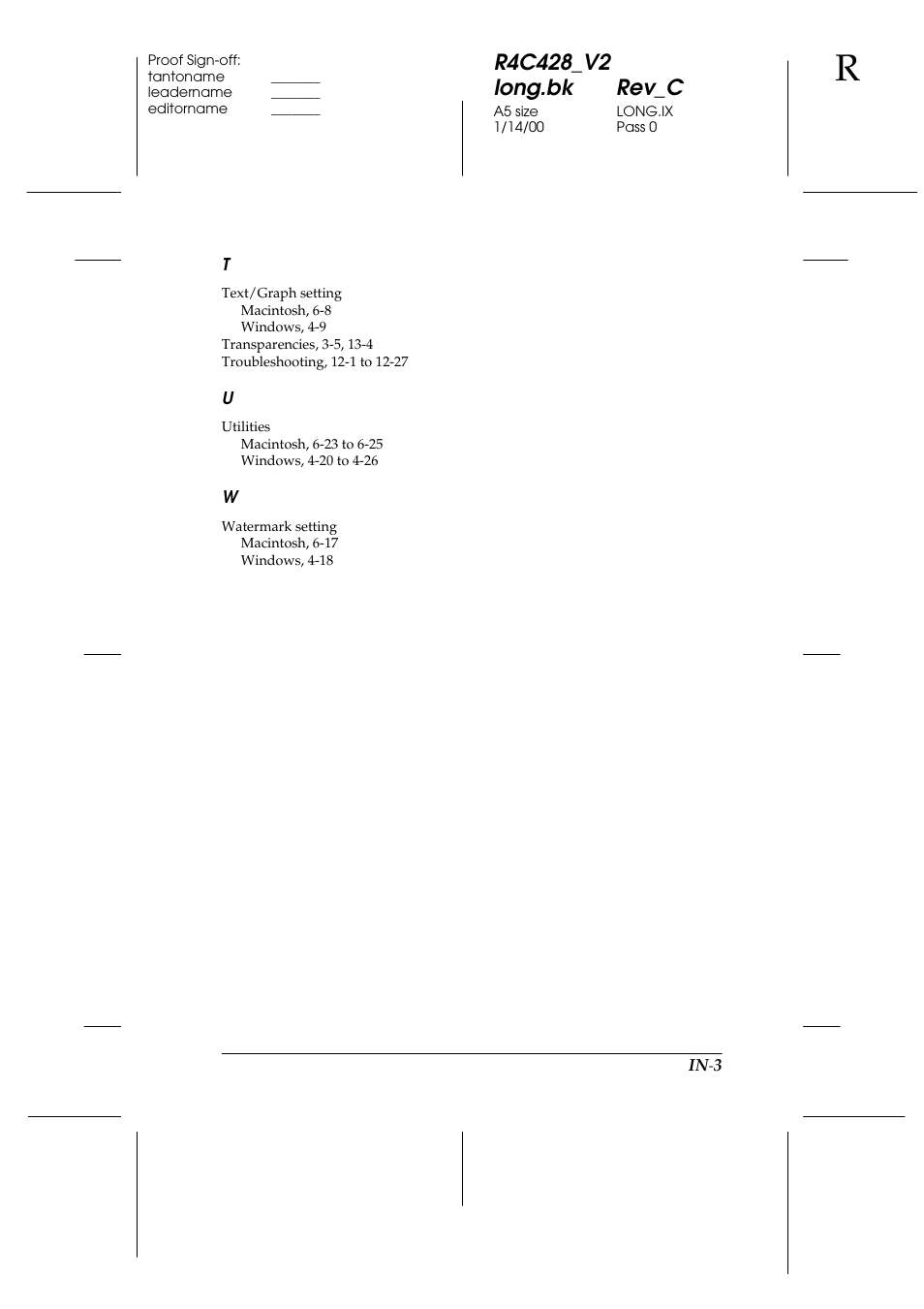 Epson 2000 User Manual | Page 229 / 231