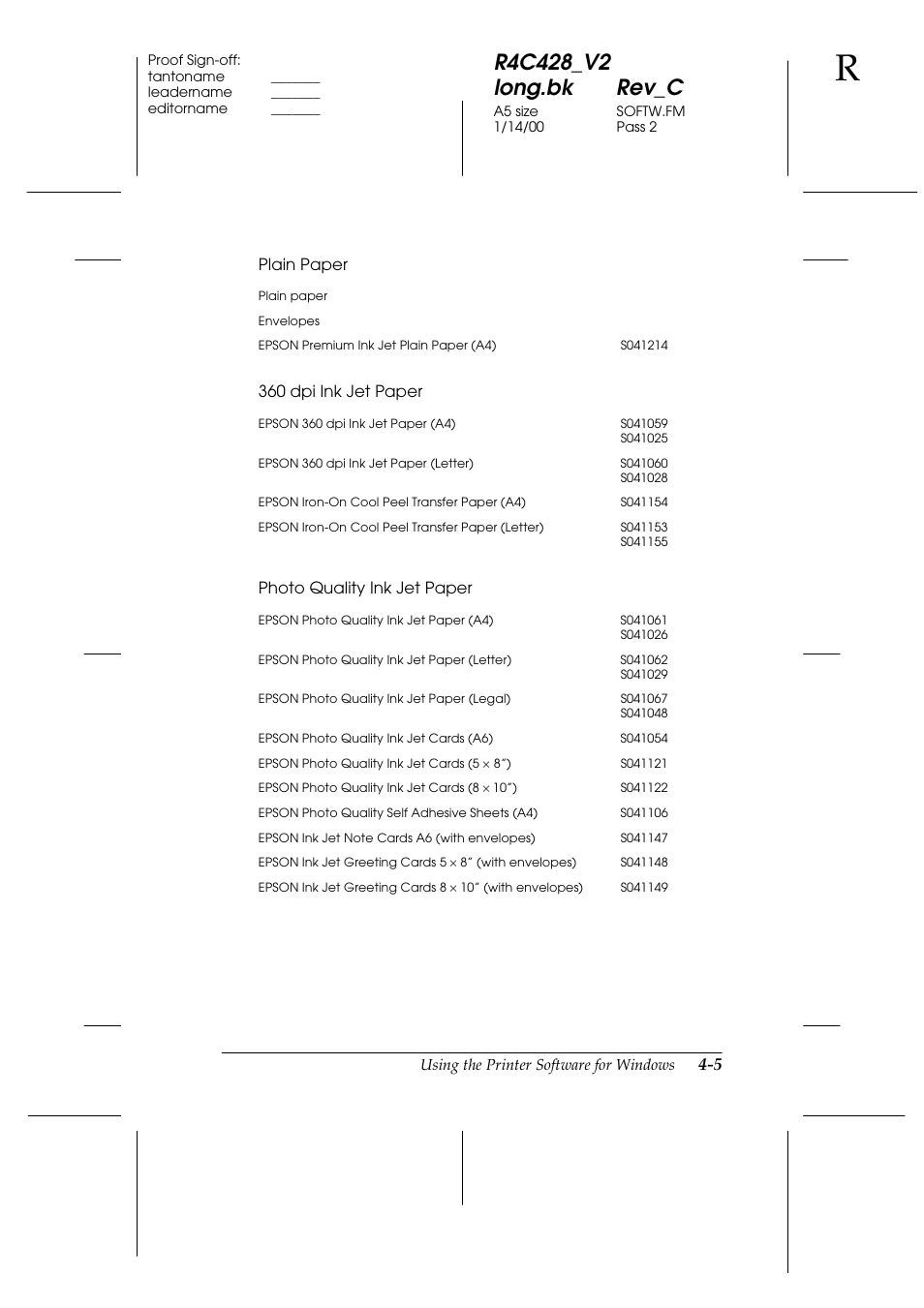Epson 2000 User Manual | Page 41 / 231