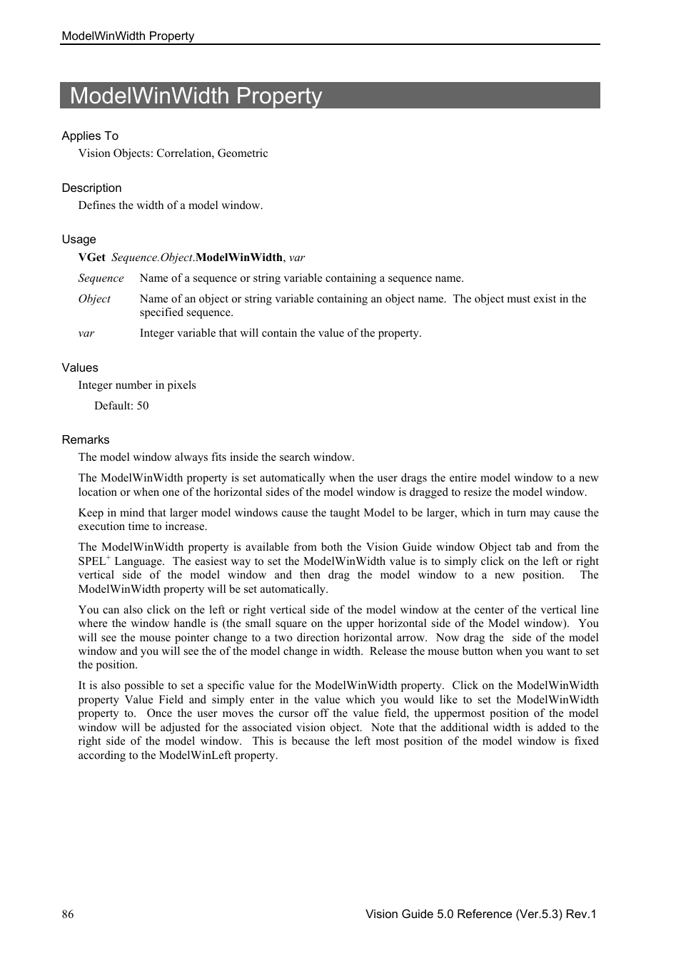 Modelwinwidth property | Epson 5 User Manual | Page 100 / 216